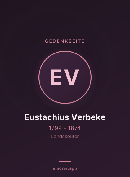 Gedenkportrait von Eustachius Verbeke