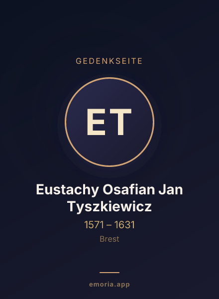 Gedenkportrait von Eustachy Osafian Jan Tyszkiewicz