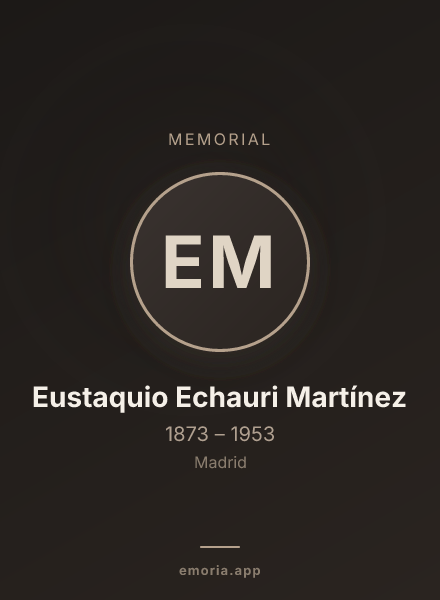 Memorial portrait of Eustaquio Echauri Martínez