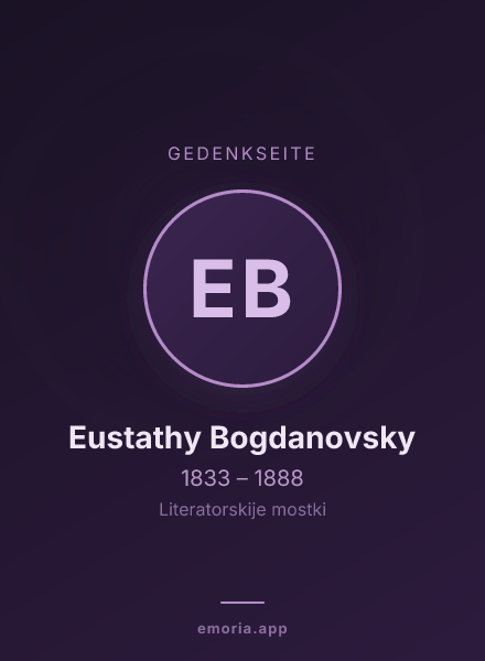 Gedenkportrait von Eustathy Bogdanovsky