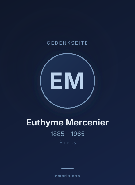 Gedenkportrait von Euthyme Mercenier
