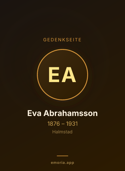 Gedenkportrait von Eva Abrahamsson