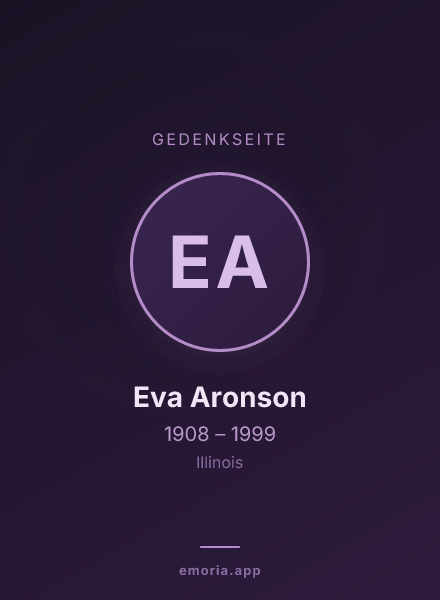 Gedenkportrait von Eva Aronson