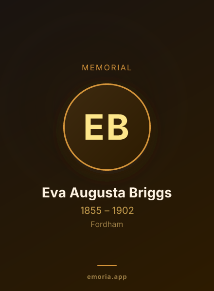 Memorial portrait of Eva Augusta Briggs