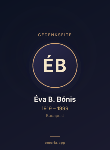 Gedenkportrait von Éva B. Bónis