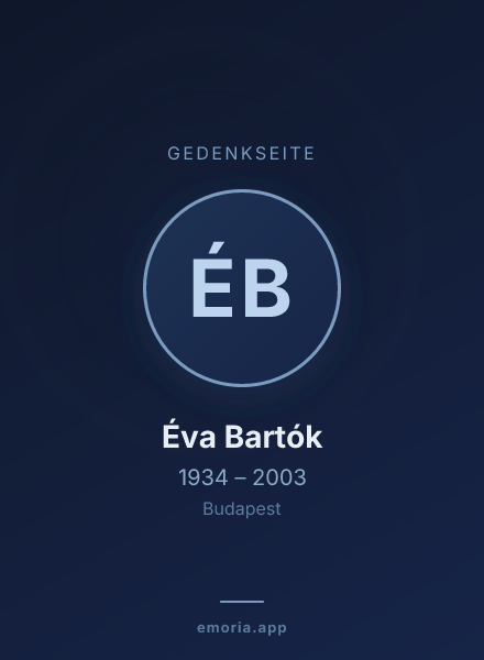 Gedenkportrait von Éva Bartók