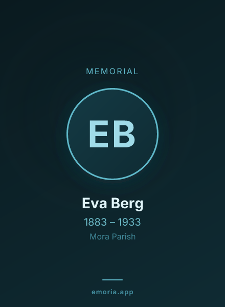 Memorial portrait of Eva Berg