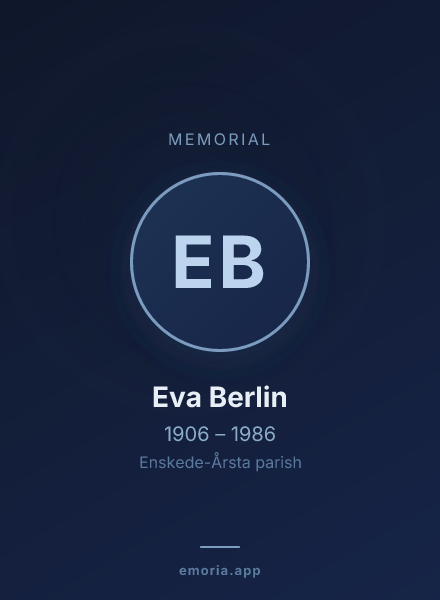 Memorial portrait of Eva Berlin