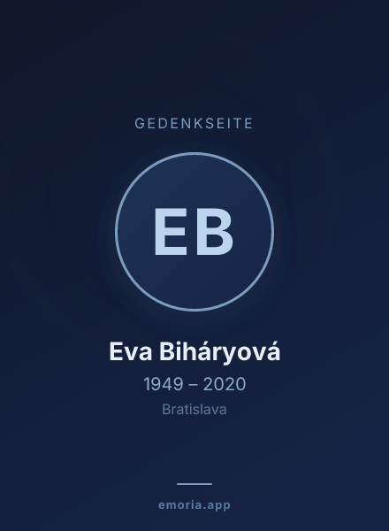 Gedenkportrait von Eva Biháryová