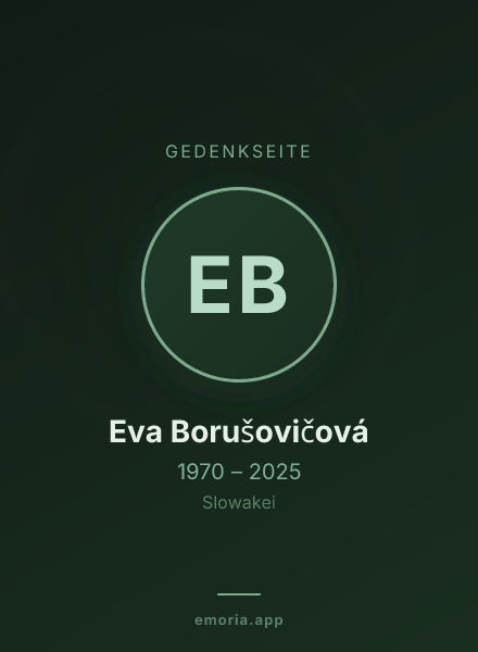 Gedenkportrait von Eva Borušovičová