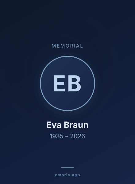 Memorial portrait of Eva Braun
