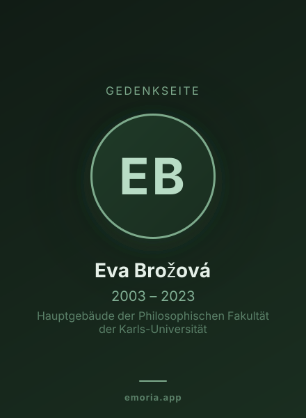 Gedenkportrait von Eva Brožová