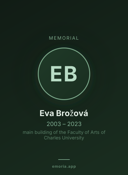 Memorial portrait of Eva Brožová