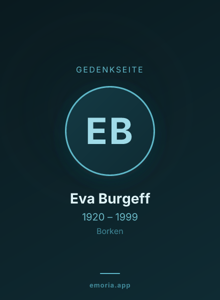 Gedenkportrait von Eva Burgeff