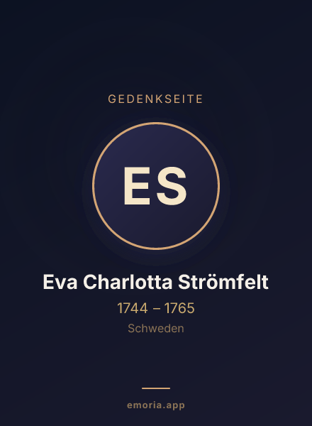 Gedenkportrait von Eva Charlotta Strömfelt