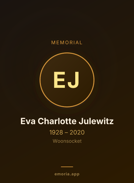 Memorial portrait of Eva Charlotte Julewitz
