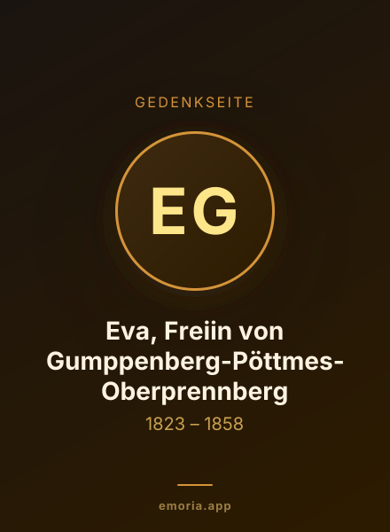 Gedenkportrait von Eva, Freiin von Gumppenberg-Pöttmes-Oberprennberg