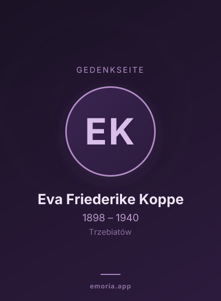 Gedenkportrait von Eva Friederike Koppe