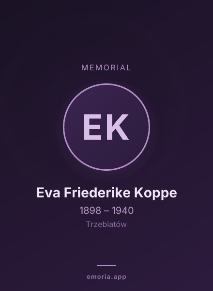 Memorial portrait of Eva Friederike Koppe