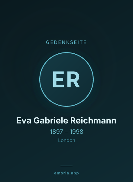 Gedenkportrait von Eva Gabriele Reichmann