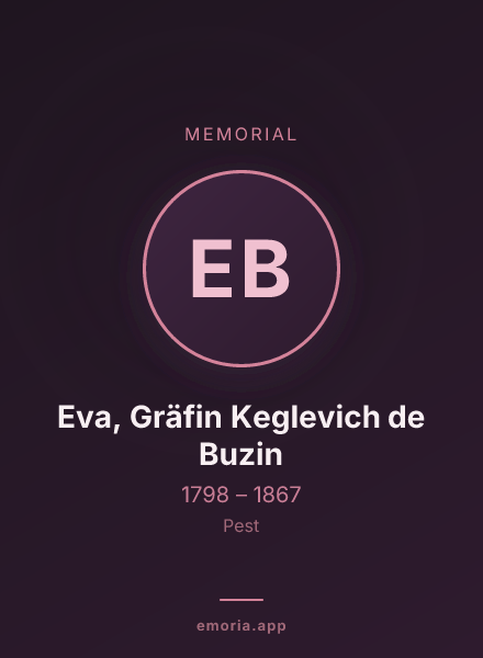 Memorial portrait of Eva, Gräfin Keglevich de Buzin