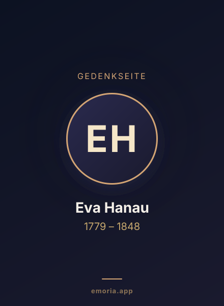 Gedenkportrait von Eva Hanau