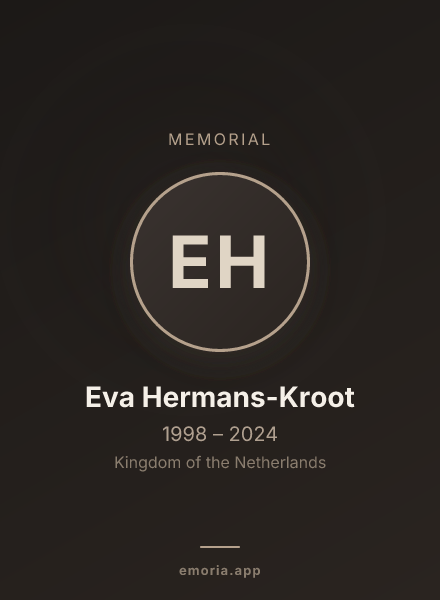Memorial portrait of Eva Hermans-Kroot