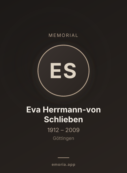 Memorial portrait of Eva Herrmann-von Schlieben