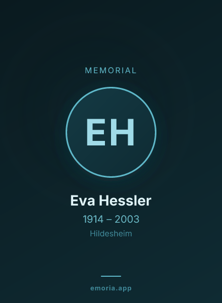 Memorial portrait of Eva Hessler