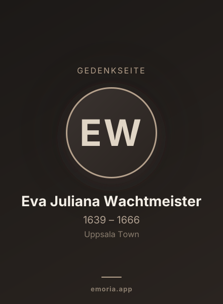 Gedenkportrait von Eva Juliana Wachtmeister