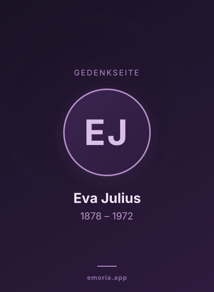 Gedenkportrait von Eva Julius