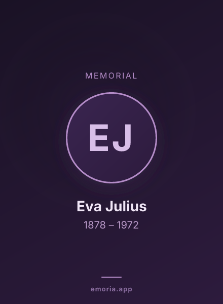 Memorial portrait of Eva Julius