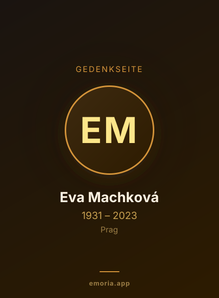 Gedenkportrait von Eva Machková