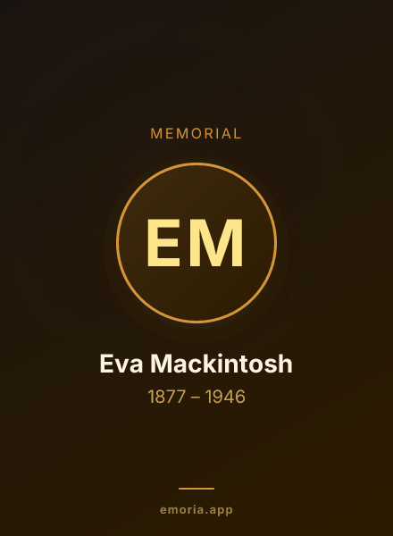 Memorial portrait of Eva Mackintosh