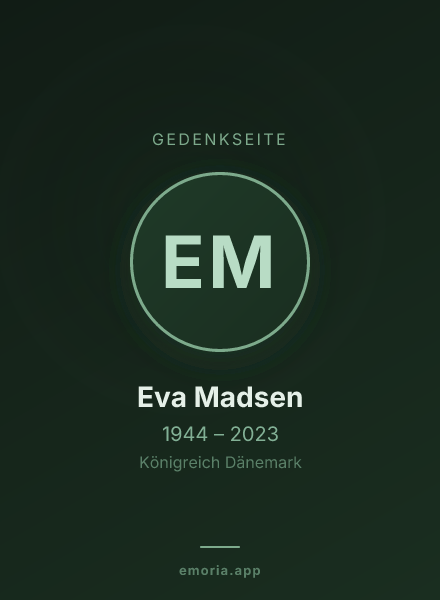 Gedenkportrait von Eva Madsen