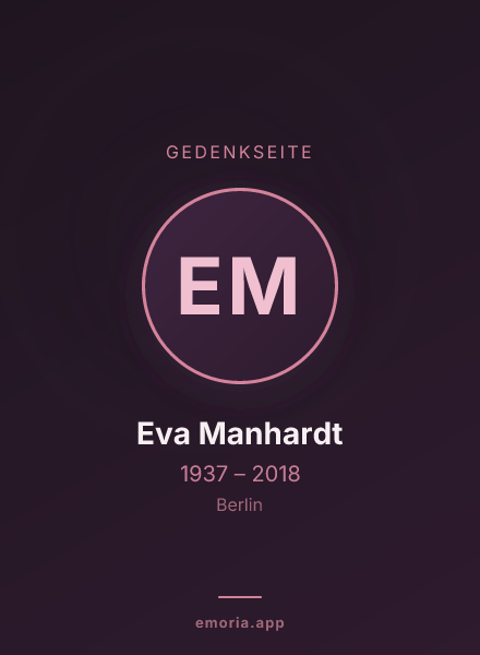 Gedenkportrait von Eva Manhardt