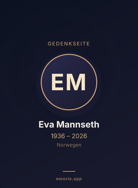 Gedenkportrait von Eva Mannseth