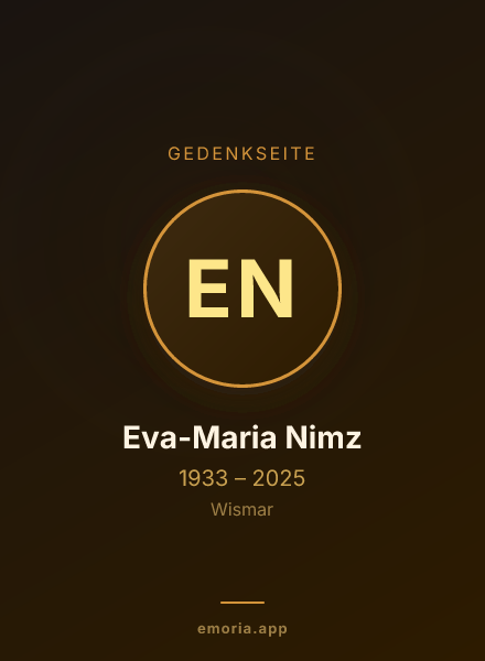 Gedenkportrait von Eva-Maria Nimz
