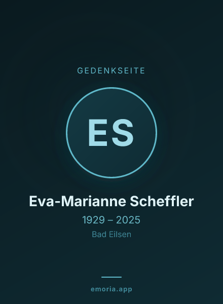 Gedenkportrait von Eva-Marianne Scheffler