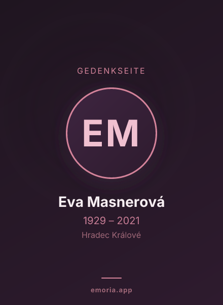 Gedenkportrait von Eva Masnerová
