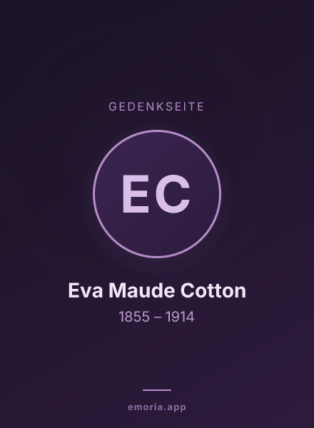 Gedenkportrait von Eva Maude Cotton