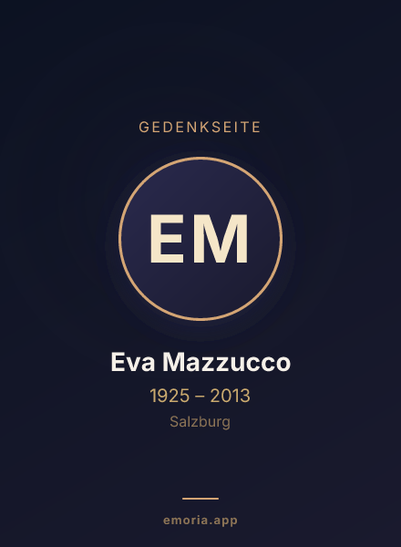 Gedenkportrait von Eva Mazzucco