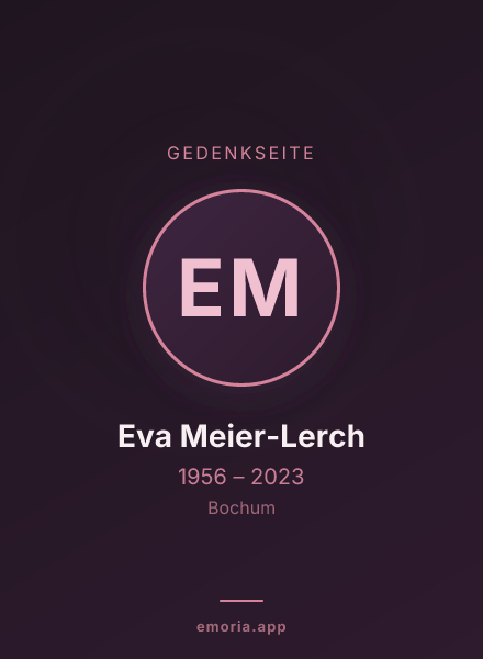 Gedenkportrait von Eva Meier-Lerch