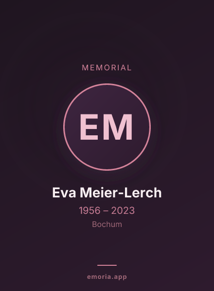 Memorial portrait of Eva Meier-Lerch