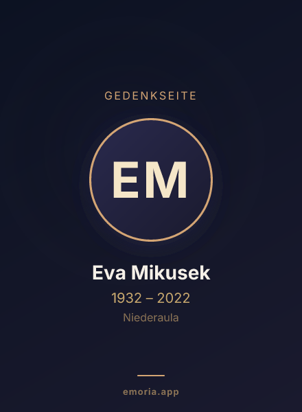 Gedenkportrait von Eva Mikusek