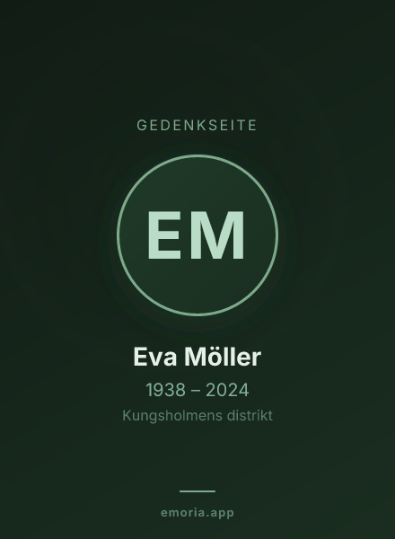 Gedenkportrait von Eva Möller