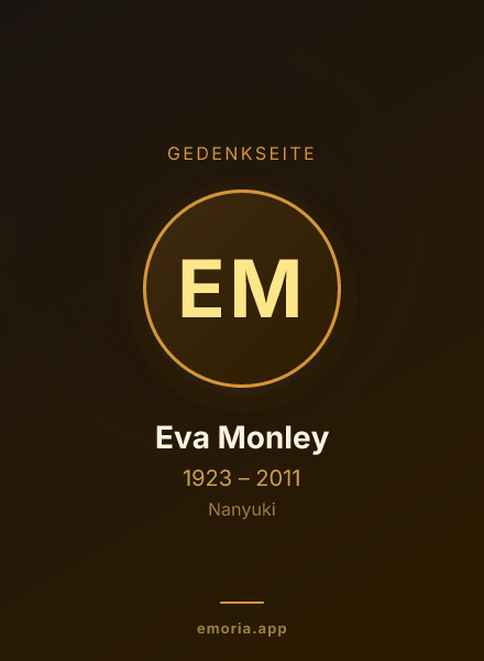 Gedenkportrait von Eva Monley