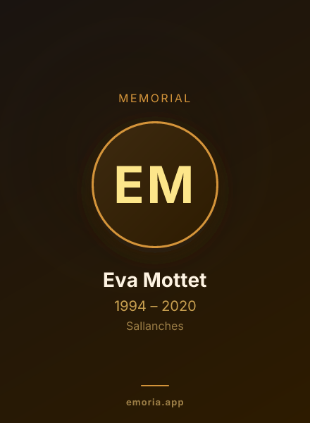 Memorial portrait of Eva Mottet