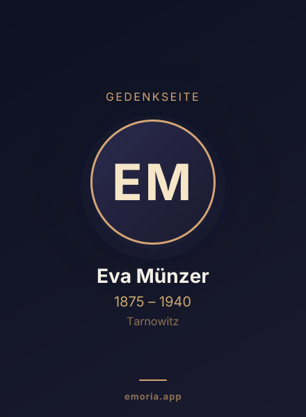 Gedenkportrait von Eva Münzer