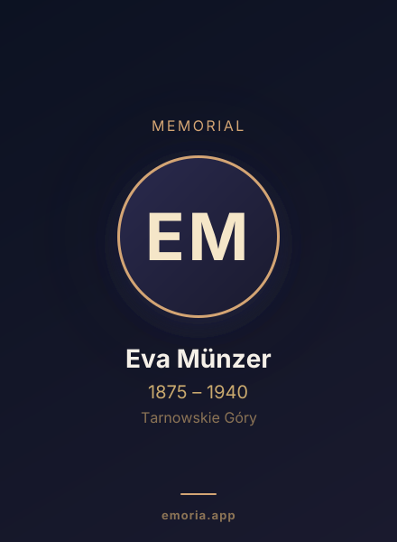 Memorial portrait of Eva Münzer